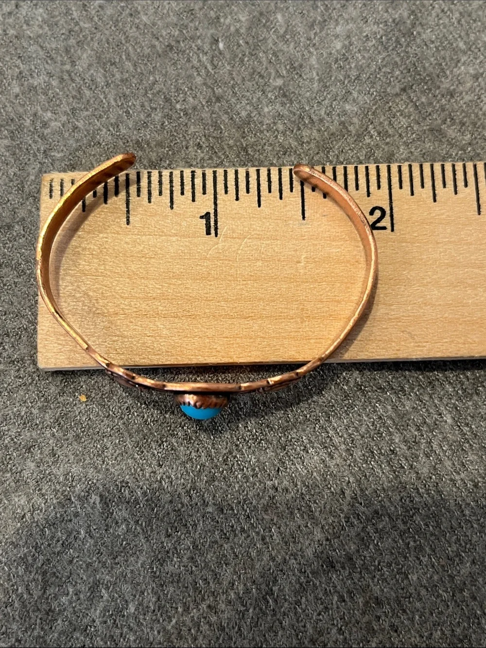 Child’s Vtg Copper Bracelet w/Turquoise Accent